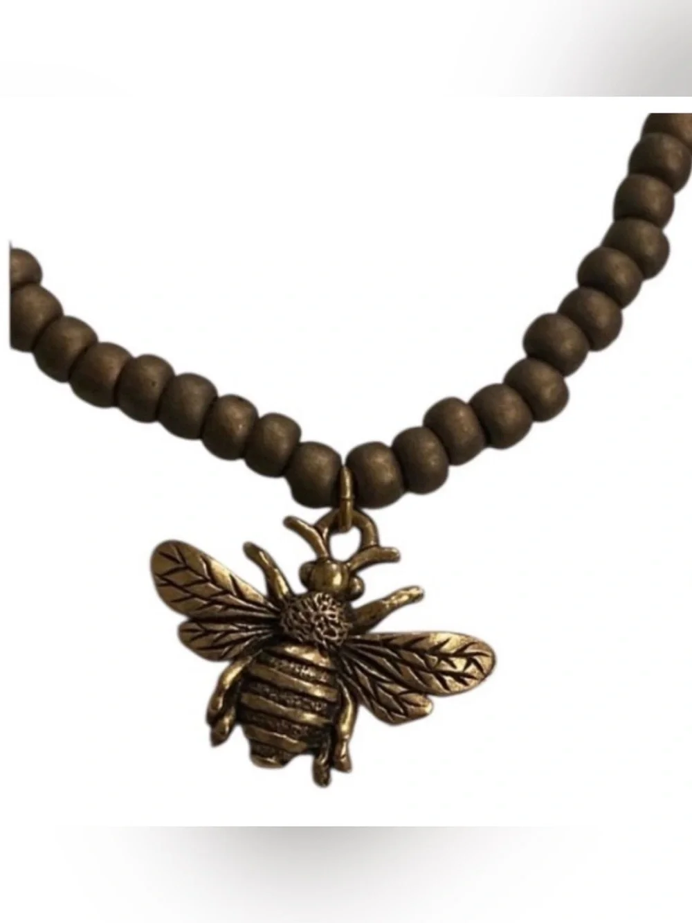 Gold Tone Bee Charm Necklace #9349 💎 - Picture 1 of 10
